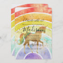 Search for rainbow confetti invitations Unicorn