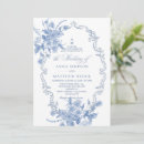 Search for blue flower border wedding invitations Classic