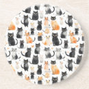 Search for black and white cat coasters Cats
