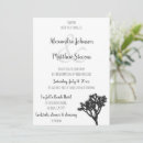 Search for tree silhouette wedding invitations Black and white
