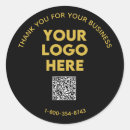 Search for logo thank you stickers Black and gold