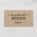 Search for heart shaped business cards Made with love