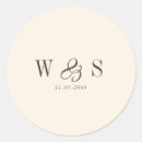 Search for bride and groom initials stickers Modern