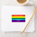 Search for gay pride flag return address labels Love is love