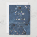 Search for rose gold and navy blue wedding invitations Modern