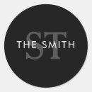 Search for initial stickers Classic round