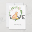 Search for fox valentines day cards Watercolor