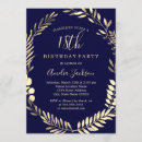 Search for elegant 18th birthday invitations Gold