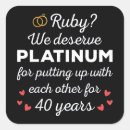 Search for ruby wedding stickers 40th anniversary