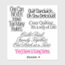 Search for quilter stickers Funny