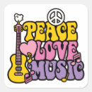 Search for peace love music stickers Retro