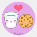 Search for cute cookie stickers Milk and cookies