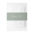 Search for green invitation belly bands Simple wrap