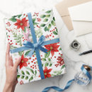 Search for poinsettia wrapping paper Green