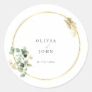 Search for round gold wedding stickers Rustic