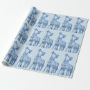 Search for giraffe wrapping paper Blue