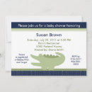 Search for alligator baby shower invitations Blue