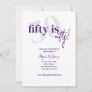 Search for purple white 50th birthday invitations Adult birthday party