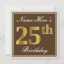 Search for elegant 25th birthday invitations 25 years old
