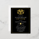 Search for black and gold sweet 16 invitations Masquerade