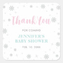 Search for mint and pink baby shower stickers Thank you