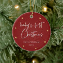 Search for red christmas tree decorations Newborn