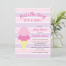 Search for ice cream baby girl shower invitations Summer
