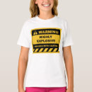 Search for explosions tshirts Warning
