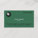 Search for billiard business cards Professional