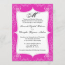 Search for hot pink flower wedding invitations Vintage