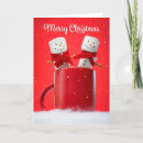 Search for marshmallow hot chocolate christmas cards Snowman