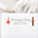 Search for nutcracker ballet return address labels Festive