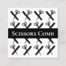 Search for hair comb business cards Scissor