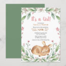 Search for animal baby girl shower invitations Forest