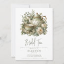 Search for bridal tea invitations Sage green