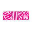 Search for pink zebra return address labels Jungle