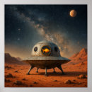 Search for alien spaceship posters Flying saucer