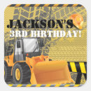 Search for construction birthday party stickers Yellow