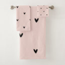 Search for pink heart bath towels Cute