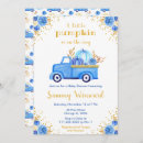 Search for blue truck baby shower invitations A little pumpkin