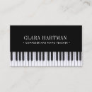 Search for piano teacher business cards Music instructor