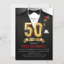 Search for suit and tie birthday invitations Elegant