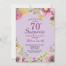Search for purple 70th birthday invitations Elegant