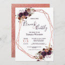 Search for copper foil wedding invitations Rose gold foil