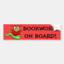 Search for bibliophile bumper stickers Bookworm