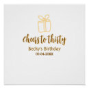 Search for birthday 30 posters Calligraphy typography elegant romantic