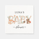 Search for woodland baby shower napkins Forest friends