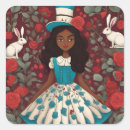 Search for red black and white stickers Alice in wonderland
