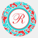 Search for white damask stickers Aqua