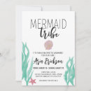 Search for mermaid hens party invitations Watercolor